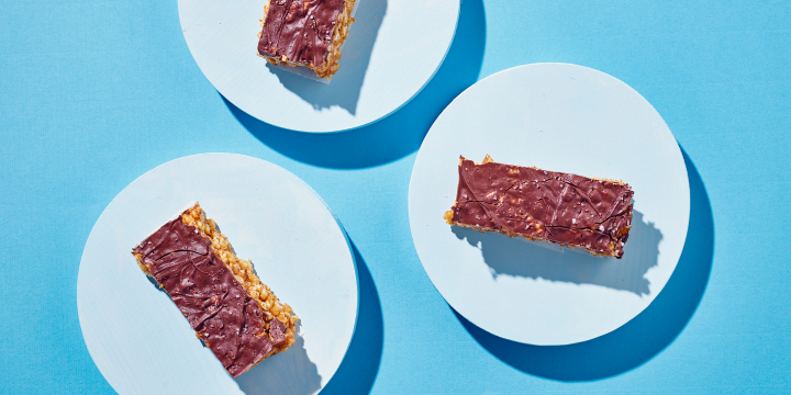 Barres au riz soufflé et chocolat